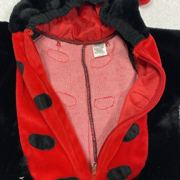 Celebration Halloween plush zip one piece ladybug costume 12-24m - Picture 5 of 6